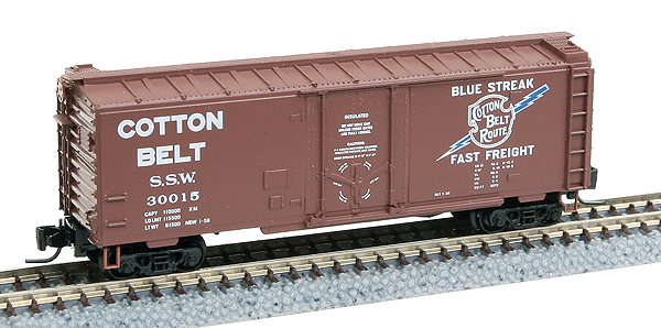 PCF 40' Plug Door Boxcar -- St. Louis Southwestern #30015 (Boxcar Red, Blue Streak Logo, white Letters)
