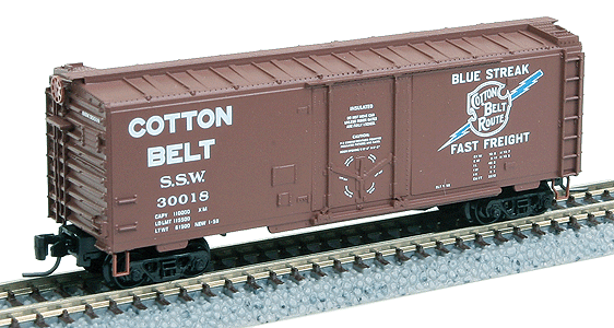 PCF 40' Plug Door Boxcar -- St. Louis Southwestern #30018 (Boxcar Red, Blue Streak Logo, white Letters)