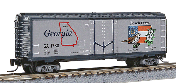 50-State Car Series - 40' Plug-Door Boxcar -- Georgia #1788 (#4 in Series; State Flag, Cherokee Rose, Brown Thrasher)