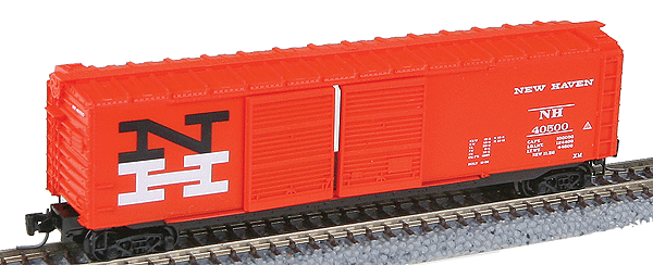 50' Standard Double Door Boxcar -- New Haven #40500 (McGinnis Orange, black and white Logo, white Letters)