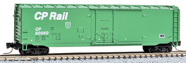 50' Plug-Door Boxcar - Ready to Run -- Canadian Pacific #80060 (green, Newsprint Service Shield Markings)