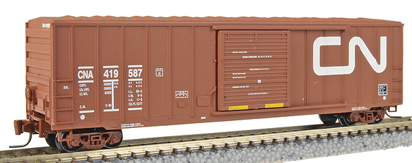 50' Rib Side Single Door Boxcar -- Canadian National #419587 (Boxcar Red, white Lettering)