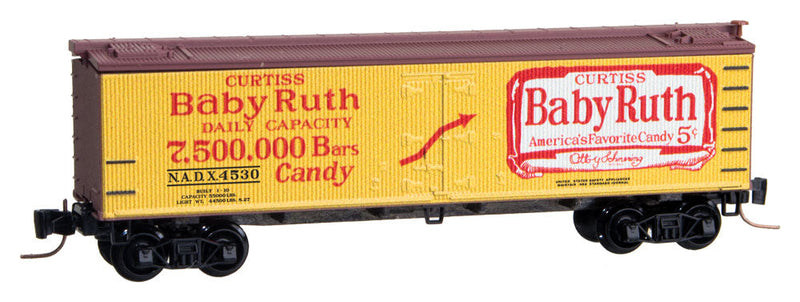 40' Wood-Sheathed Ice Reefer - Ready to Run -- Nestle Baby Ruth NADX #4530 (yellow, red, white, #3 in Series)
