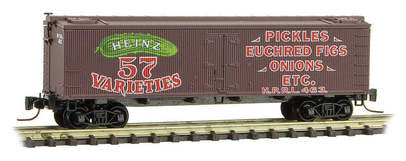 40' Wood-Sheathed Ice Reefer - Ready to Run -- Heinz HPRL 463 (Boxcar Red, red, green, Pickles, Heinz Series 3)