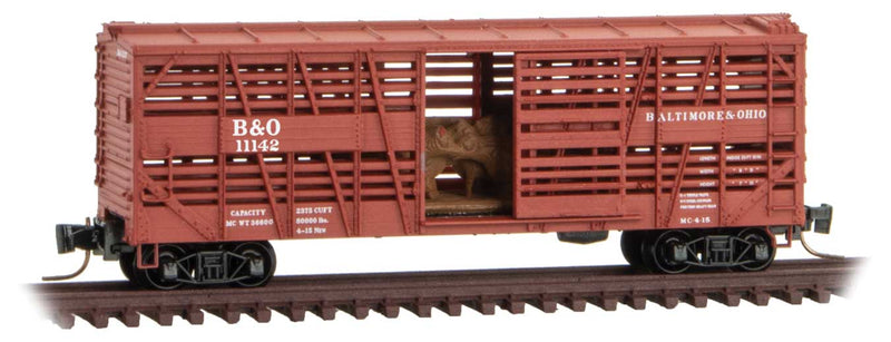 40' Despatch Stock Car with Sheep Load - Ready to Run -- Missouri-Kansas-Texas 47126 (yellow, black, The Katy Logo)