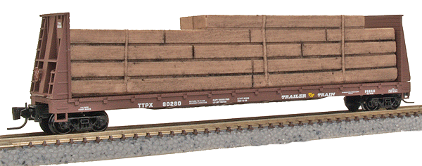 60' Flatcar -- Trailer Train #80280