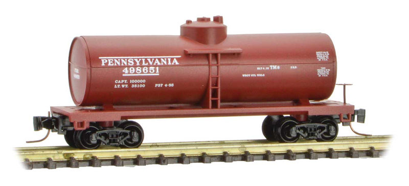 39' Single-Dome Tank Car - Ready to Run -- Pennsylvania Railroad 498651 (Tuscan)
