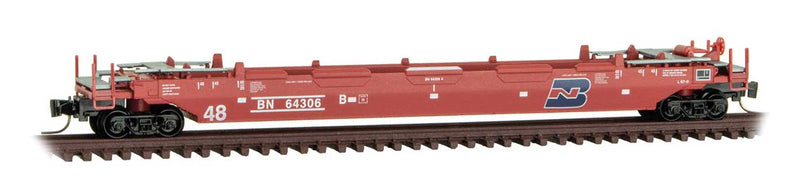 Gunderson Husky Stack Well Car - Ready to Run -- Burlington Northern 64306B (red, white, blue)
