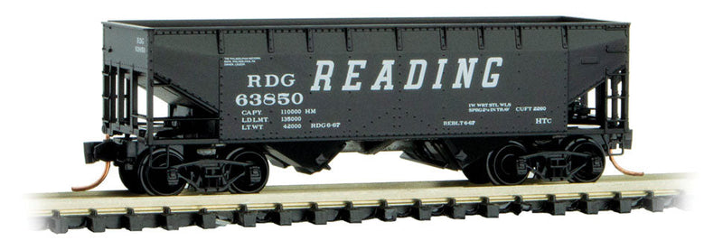33' 2-Bay Offset-Side Hopper - Ready to Run -- Reading #63850
