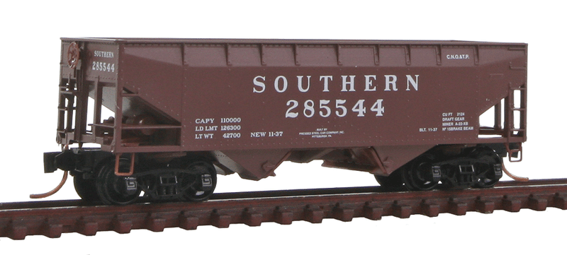33' 2-Bay Offset Side Hopper - Ready to Run -- Southern Railway #285544 (Boxcar Red)