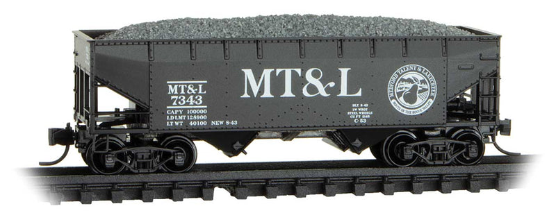33' 2-Bay Offset-Side Hopper - Ready to Run -- Medford, Talent & Lakecreek #7343 (black, white)