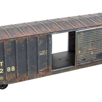 50' Exterior-Post Modern Boxcar - Kit -- CSX #141288 (Weathered, blue, yellow)