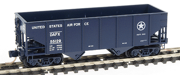 33' 2-Bay Rib Side Hopper -- US Air Force DAFX #55129 (Strata Blue, white lettering, circled star insigni