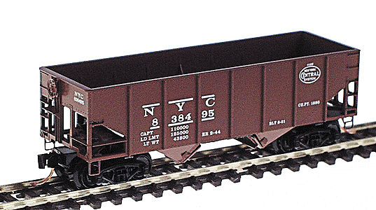 33' 2-Bay Rib Side Hopper -- New York Central #838495 (Boxcar Red w/white lettering)