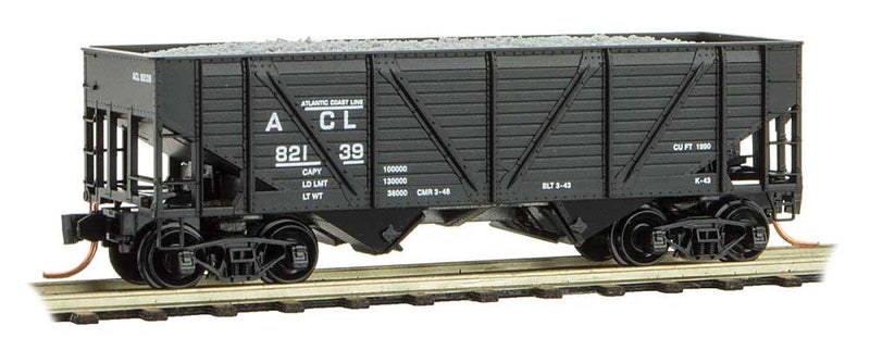 33' 2-Bay Composite Hopper - Ready to Run -- Atlantic Coast Line 82139 (black)