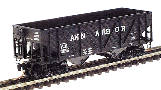 33' 2-Bay Hopper w/Composite Sides -- Ann Arbor #30920 (black, white lettering)