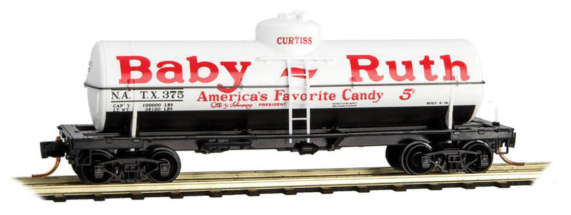 39' Single-Dome Tank Car - Ready to Run -- Baby Ruth NATX #375 (white, red, black; #5 in Series)
