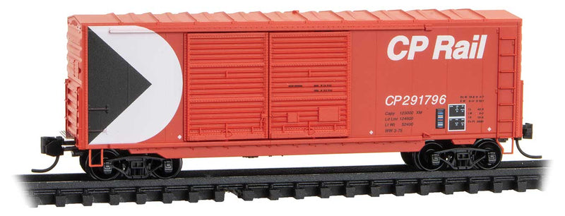 40' Double-Door Boxcar No Roofwalk & High Ladders - Ready to Run -- Canadian Pacific #291796 (Acton Red, black, white, Multimark Logo)