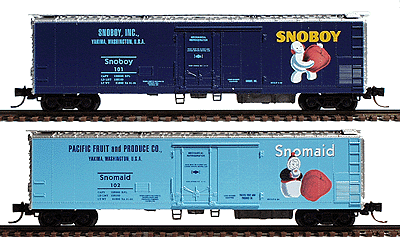 51' 3-3/4" Rivet Side Mechanical Reefer -- Snoboy #69110 & Snomaid #69120 Special Edition Fantasy Car