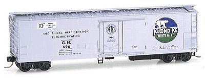 51' 3-3/4" Rivet Side Mechanical Reefer -- #2 in Series; Klondike(R) White Mint Bar (aluminum, blue, green w/Polar Bear