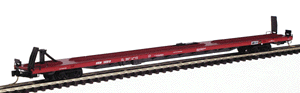 89'4" Trailer-On-Flat-Car (Piggyback) Flatcar -- Denver & Rio Grande Western #105019 (red w/white lettering)