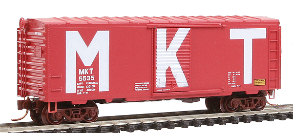 40' Standard Boxcar w/Single Door -- Missouri Kansas & Texas #5535 (red, white Billboard Logo & Lettering)