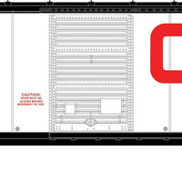40' Single-Door Boxcar No Roofwalk - Ready to Run -- Canadian National #87989 (Impact Car; white, red; "Transparent")