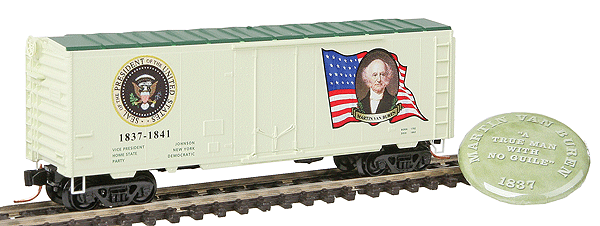 Presidential Series 40' Standard Plug Door Boxcar -- Martin Van Buren 1837-1841, #8 in Series