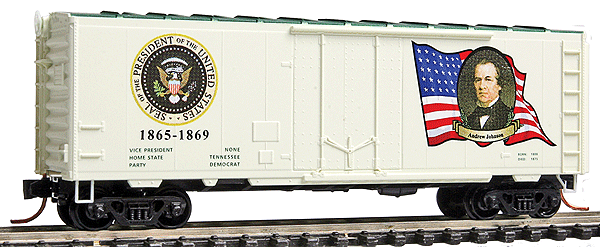 Presidential Series 40' Standard Plug Door Boxcar -- Andrew Johnson 1865-1869, #34 in Series