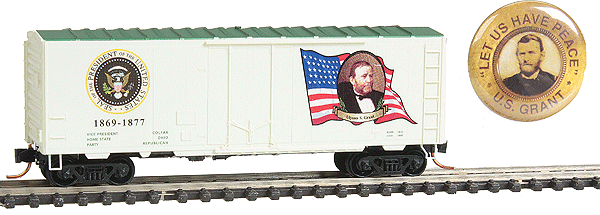 Presidential Series 40' Standard Plug Door Boxcar -- Ulysses S. Grant 1869-1877, #41 in Series