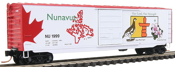 Canadian Province Series: 50' Standard Boxcar w/Single Superior Door -- Nunavut #1999 - #11 in Series (Rock Ptarmigan, Purple Saxifrage Flower)
