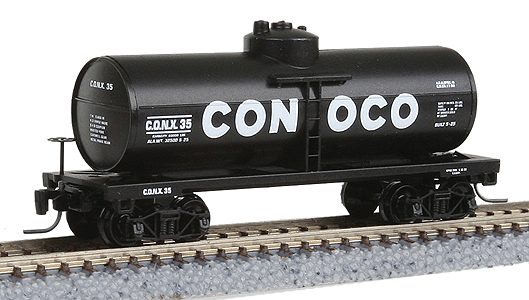 39' Single-Dome Tank Car - Ready to Run -- Conoco CONX #35 (black, Billboard Lettering)