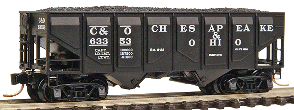 33' USRA Twin-Bay Hopper -- Chesapeake & Ohio #63353 (black)