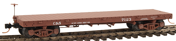 30' Flatcar -- Colorado & Southern #7123 (Boxcar Red w/white Lettering)