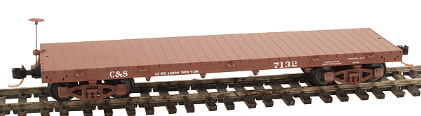 30' Flatcar w/Bettendorf Trucks -- Colorado & Southern #7132 (Boxcar Red)