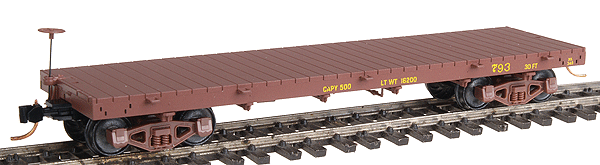 30' Flatcar -- White Pass & Yukon #793 (Boxcar Red, white Lettering)