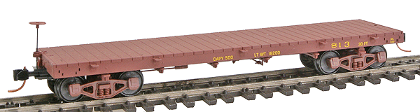 30' Flatcar -- White Pass & Yukon #813 (Boxcar Red w/white lettering)