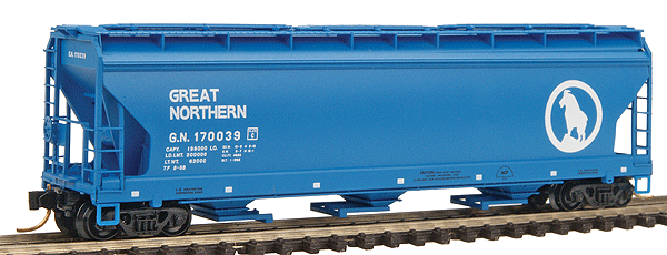 3-Bay ACF Covered Hopper -- Great Northern #170039 (Big Sky Blue w/Modernized "Rocky" Herald)