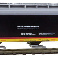 ACF 3-Bay Center Flow Covered Hopper w/Elongated Hatches - Ready to Run -- Kansas City Southern #286026 (black, gray, yellow, red)