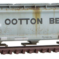 ACF 3-Bay Center Flow Covered Hopper with Elongated Hatches - Ready to Run -- Cotton Belt SSW #73540 (Weathered; gray, black; OOTTON BEET Lettering 1 Side