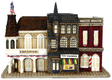 Micro-Seasons(R) Liberty Town USA Main Street #2, Emporium, Toy Shop, Barber -- 5-3/4 x 3-1/2 x 3-1/2"