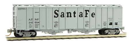 50' Airslide Covered Hopper - Ready to Run -- Santa Fe 310594 (gray, black, Large Cooper Lettering)