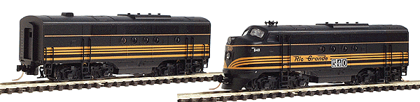 Diesel EMD FT A-B Set Powered Limited Run -- Denver & Rio Grande Western #540 (Freight scheme black and gold)