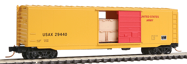 Boxcar w/Load Runner Pack pkg(4) -- U.S.Army USAX