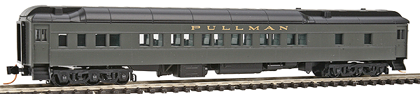 Pullman Heavyweight 12-1 Sleeper 3-Car Runner Pack - Ready to Run -- Pullman (Pullman Green, black)