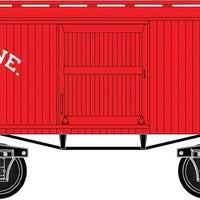 Civil War Era 3 26' Wood Boxcar and Flatcar Set - Ready to Run -- Red Line NYC&HR 7919, 8052, 15019, LS&MS 16689