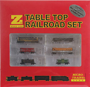 Diesel Freight Set -- Santa Fe GP9, 4 Freight Cars, Micro-Track(TM) Oval Loop, Rerailer