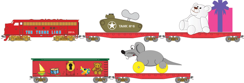 Toy Trunk Line Christmas Train Set-1