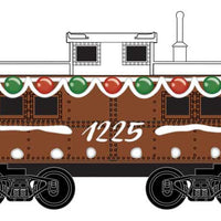 Gingerbread Sugar Belt Christmas Train-Only Set - Standard DC -- EMD F7, 4 Cars (gingerbread motif)