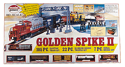 Golden Spike Train Set